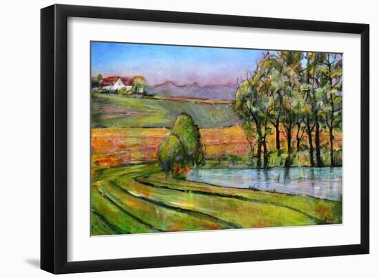 Landscape Art Scenic Fields Painting-Blenda Tyvoll-Framed Art Print