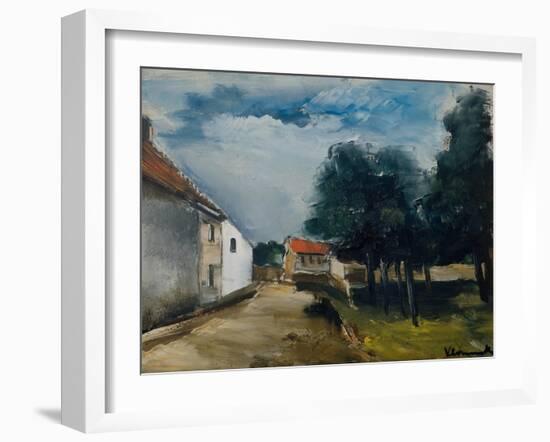 Landscape at Auvers-Maurice de Vlaminck-Framed Giclee Print