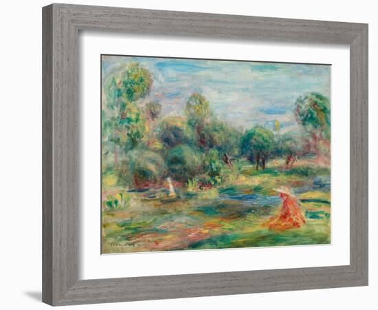 Landscape at Cagnes, C. 1907-1908-Pierre-Auguste Renoir-Framed Giclee Print