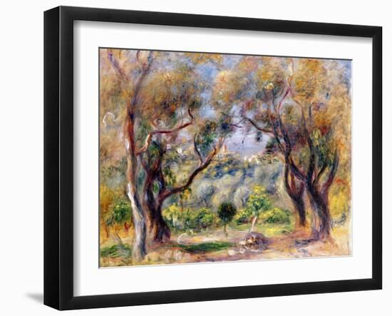 Landscape at Cagnes-Pierre-Auguste Renoir-Framed Giclee Print