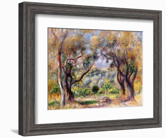 Landscape at Cagnes-Pierre-Auguste Renoir-Framed Giclee Print