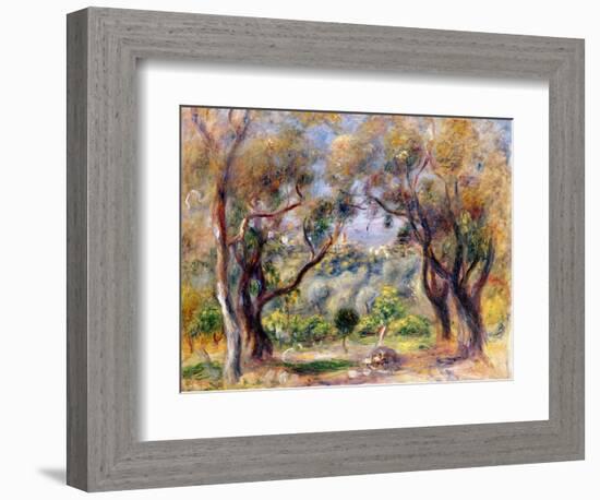 Landscape at Cagnes-Pierre-Auguste Renoir-Framed Giclee Print