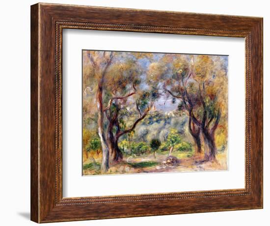 Landscape at Cagnes-Pierre-Auguste Renoir-Framed Giclee Print