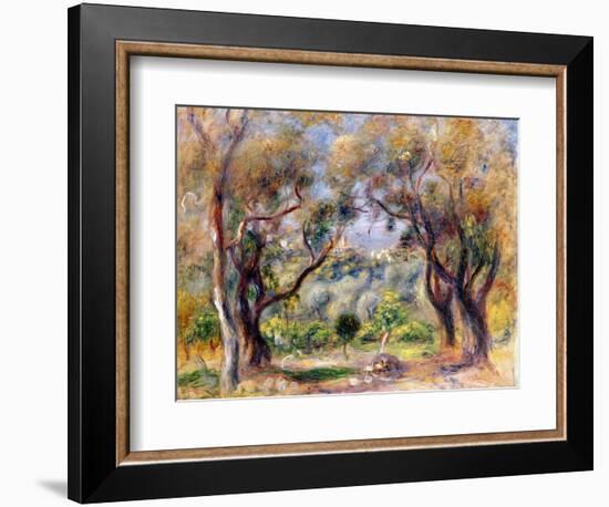 Landscape at Cagnes-Pierre-Auguste Renoir-Framed Giclee Print