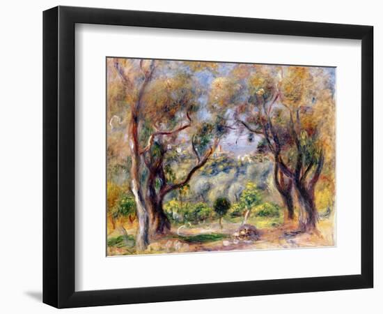 Landscape at Cagnes-Pierre-Auguste Renoir-Framed Giclee Print