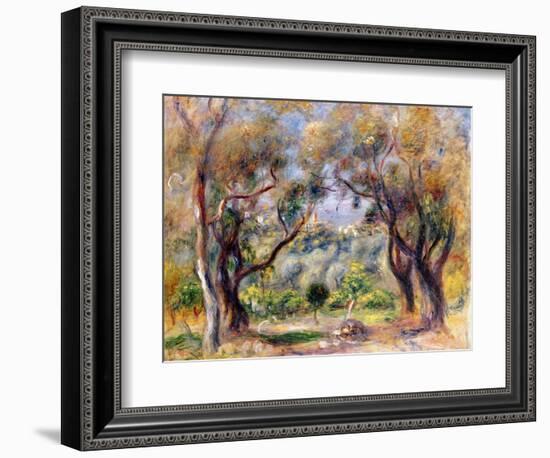 Landscape at Cagnes-Pierre-Auguste Renoir-Framed Giclee Print