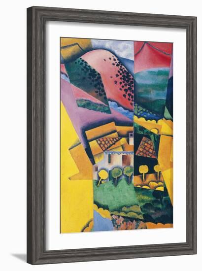 Landscape at Ceret, 1913-Juan Gris-Framed Giclee Print