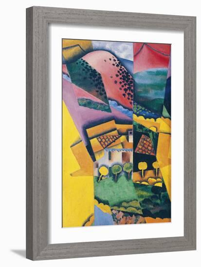 Landscape at Ceret, 1913-Juan Gris-Framed Giclee Print