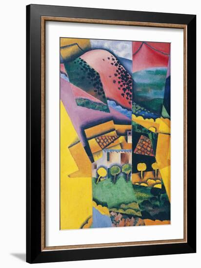 Landscape at Ceret, 1913-Juan Gris-Framed Giclee Print