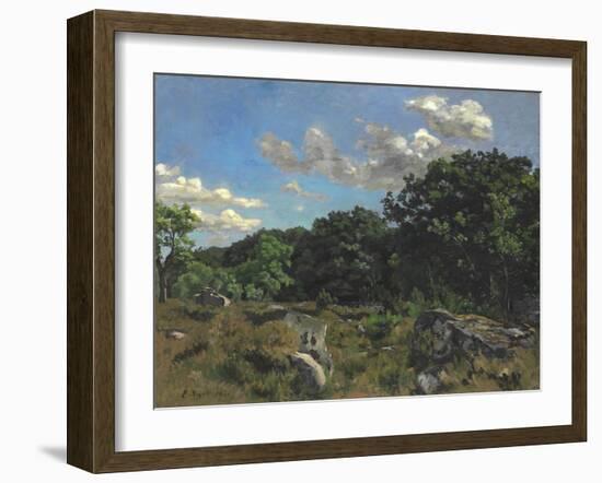 Landscape at Chailly, 1865-Jean Frederic Bazille-Framed Giclee Print