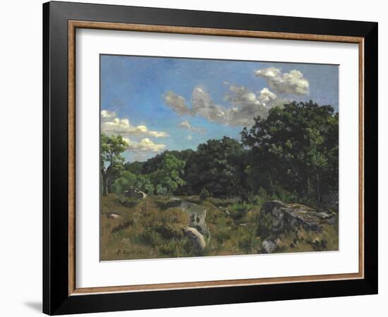 Landscape at Chailly, 1865-Jean Frederic Bazille-Framed Giclee Print