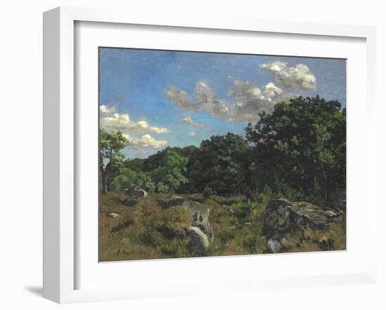 Landscape at Chailly, 1865-Jean Frederic Bazille-Framed Giclee Print