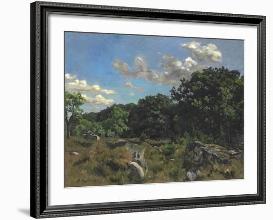 Landscape at Chailly, 1865-Jean Frederic Bazille-Framed Giclee Print