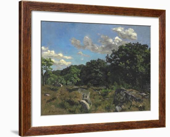 Landscape at Chailly, 1865-Jean Frederic Bazille-Framed Giclee Print