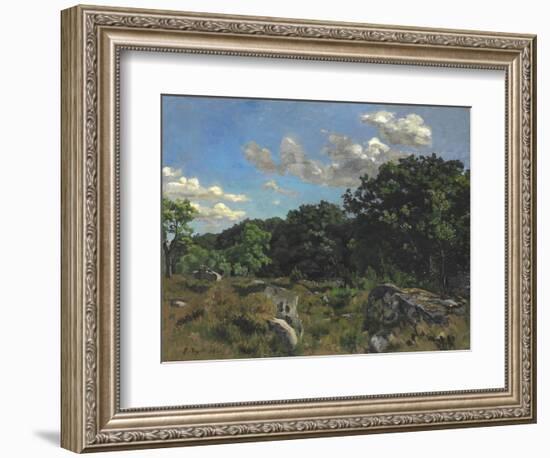 Landscape at Chailly, 1865-Jean Frederic Bazille-Framed Giclee Print