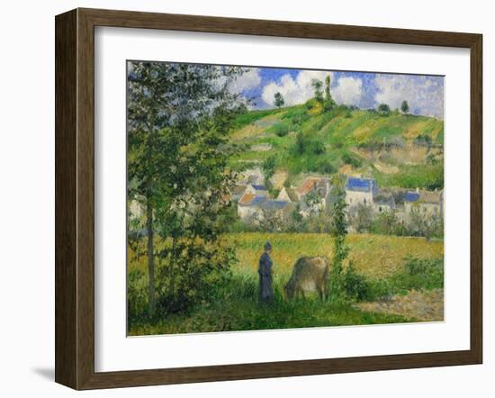 Landscape at Chaponville, 1880-Camille Pissarro-Framed Giclee Print