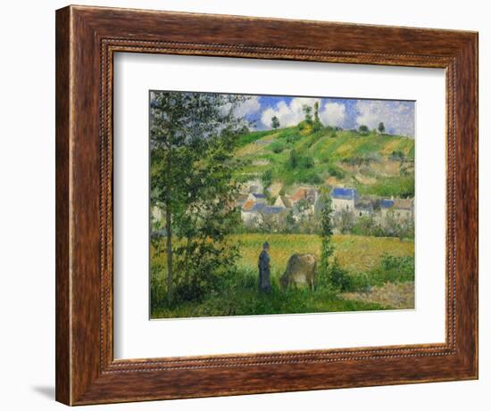 Landscape at Chaponville, 1880-Camille Pissarro-Framed Giclee Print