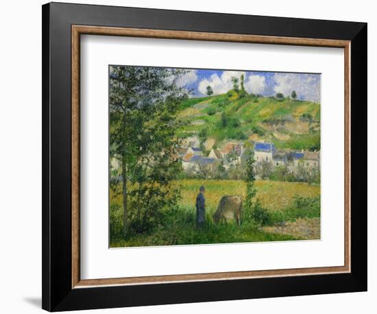 Landscape at Chaponville, 1880-Camille Pissarro-Framed Giclee Print