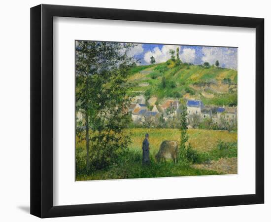 Landscape at Chaponville, 1880-Camille Pissarro-Framed Giclee Print