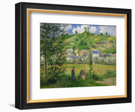 Landscape at Chaponville, 1880-Camille Pissarro-Framed Giclee Print