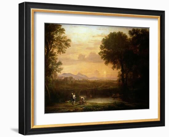 Landscape at Dusk-Claude Lorraine-Framed Giclee Print