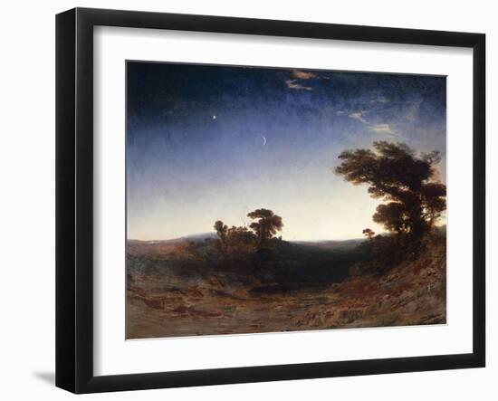 Landscape at Dusk-John Martin-Framed Giclee Print