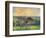 Landscape at Eragny with Church and Farm-Camille Pissarro-Framed Art Print