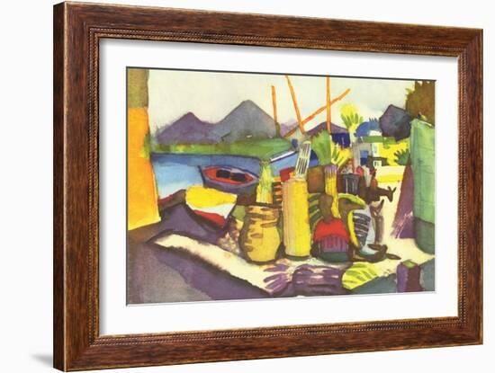 Landscape at Hammamet-Auguste Macke-Framed Art Print