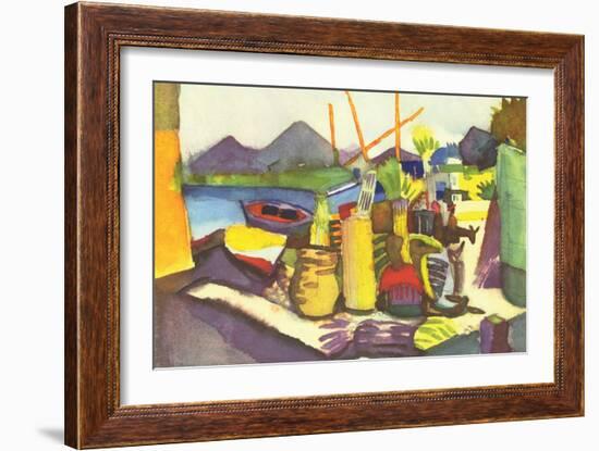 Landscape At Hammamet-Auguste Macke-Framed Art Print