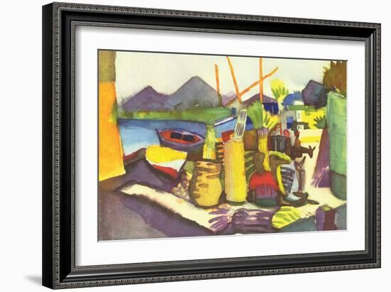 Landscape At Hammamet-Auguste Macke-Framed Art Print