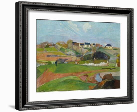 Landscape at Le Pouldu, 1890-Paul Gauguin-Framed Giclee Print