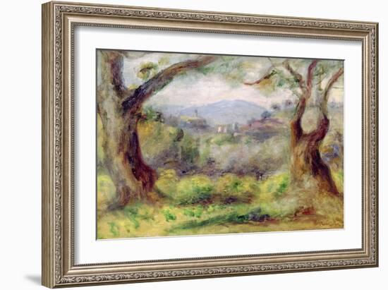 Landscape at Les Collettes, 1910-Pierre-Auguste Renoir-Framed Giclee Print