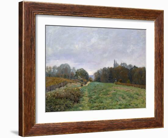 Landscape at Louveciennes, 1873-Alfred Sisley-Framed Giclee Print