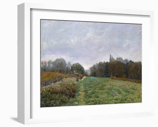 Landscape at Louveciennes, 1873-Alfred Sisley-Framed Giclee Print