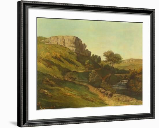 Landscape at Ornans-Gustave Courbet-Framed Collectable Print