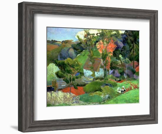 Landscape at Pont Aven, 1888-Paul Gauguin-Framed Premium Giclee Print