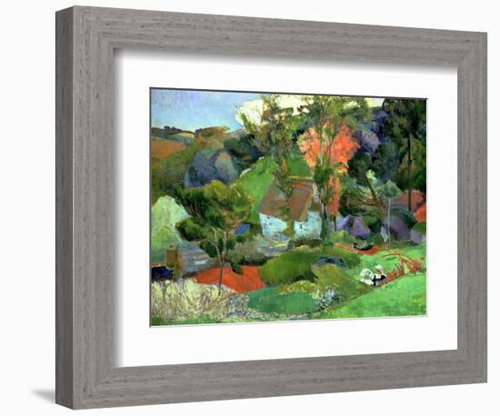 Landscape at Pont Aven, 1888-Paul Gauguin-Framed Premium Giclee Print