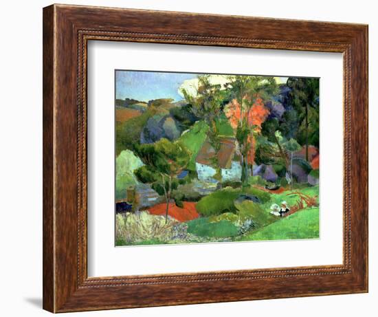 Landscape at Pont Aven, 1888-Paul Gauguin-Framed Premium Giclee Print