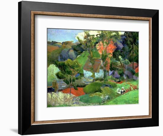 Landscape at Pont Aven, 1888-Paul Gauguin-Framed Premium Giclee Print