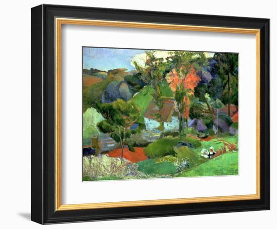 Landscape at Pont Aven, 1888-Paul Gauguin-Framed Premium Giclee Print