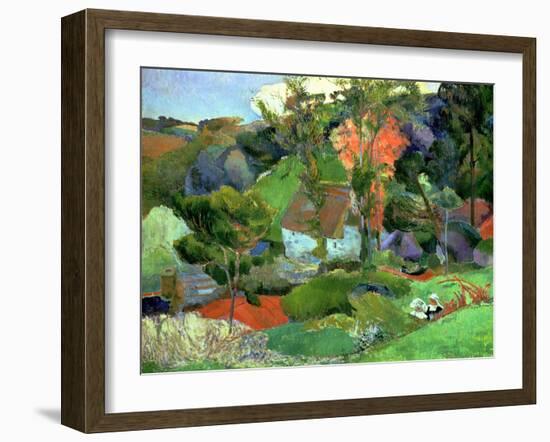 Landscape at Pont Aven, 1888-Paul Gauguin-Framed Giclee Print