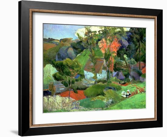 Landscape at Pont Aven, 1888-Paul Gauguin-Framed Giclee Print