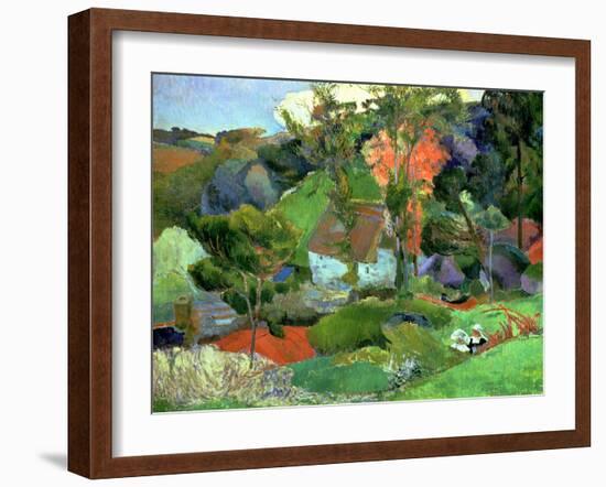 Landscape at Pont Aven, 1888-Paul Gauguin-Framed Giclee Print