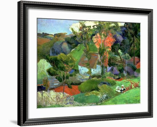 Landscape at Pont Aven, 1888-Paul Gauguin-Framed Giclee Print