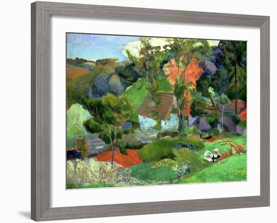 Landscape at Pont Aven, 1888-Paul Gauguin-Framed Giclee Print