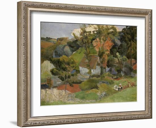 Landscape at Pont Aven, 1888-Paul Gauguin-Framed Giclee Print