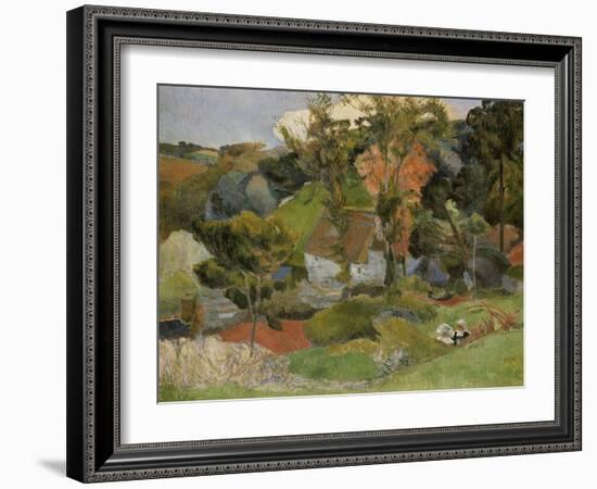 Landscape at Pont Aven, 1888-Paul Gauguin-Framed Giclee Print