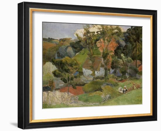 Landscape at Pont Aven, 1888-Paul Gauguin-Framed Giclee Print