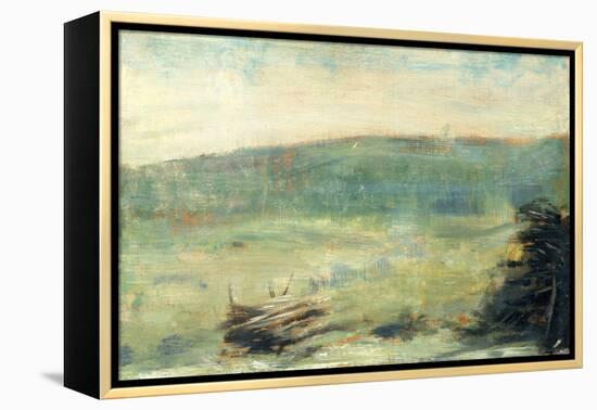 Landscape at Saint-Ouen-Georges Seurat-Framed Stretched Canvas