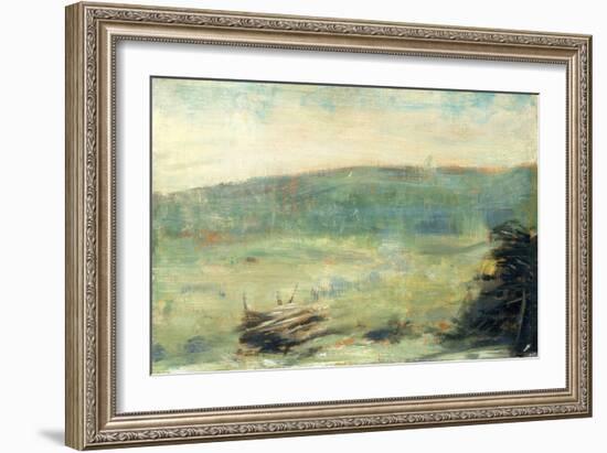 Landscape at Saint-Ouen-Georges Seurat-Framed Art Print